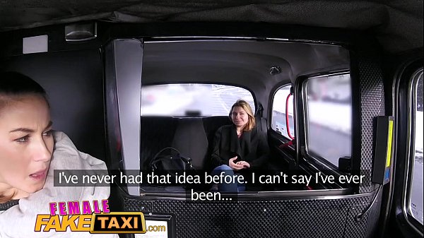 Female Fake Taxi Skinny sexy Czech lesbians with great tits have strap on fun in taxi