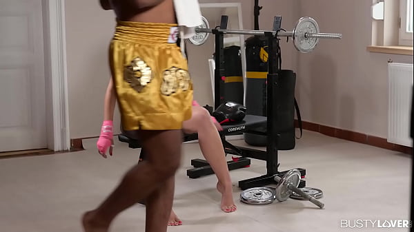 Big Boobed Babe Kira Queen Laps Up Cum After Getting Her Pussy Slammed By BBC Boxing Coach