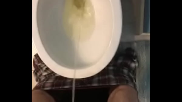 Peeing in a toilet