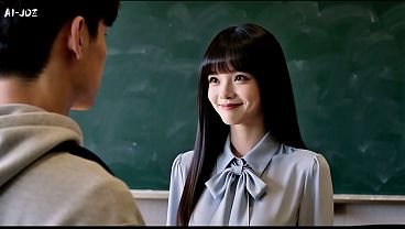 AI Generated: Gorgeous Long Black Hair Beauty Kneels and Sucks My Cock Wildly in Classroom... Then Gets Fucked Harder VIEW