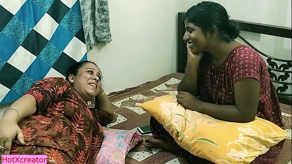 Indian shared her boyfriend with milf hot bhabhi !! Hot threesome sex with dirty audio