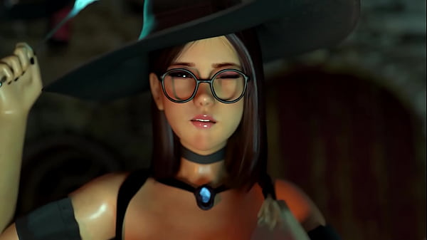 Szexre éhes boszorkány akar egy nagy fasznőt - 3D animált Futa nőn