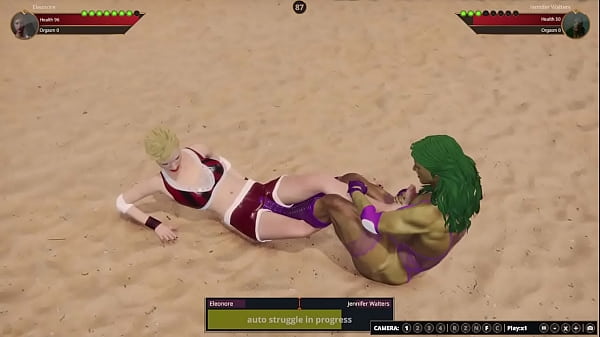 エレオノーレVSジェニファーウォルターズ（ネイキッドファイター3D）
