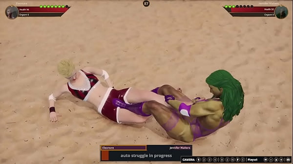 Eleonore VS Jennifer Walters (Naked Fighter 3D)