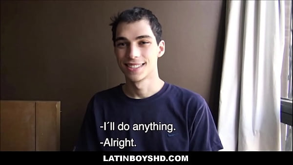 Cute Skinny Latin Delivery Boy Paid Cash To Fuc...