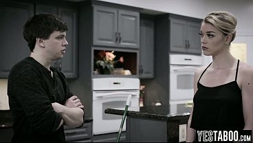 Petite German blonde maid lets employers horny evil stepson smash