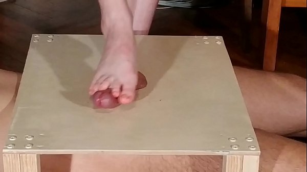 Domina bare feet cock stomping & footjob with huge cumshot pt2 HD