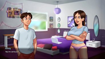 Bratty Stepsis caught Stepbro with Sexy Big tits Stepmom - Summertime Saga part 27
