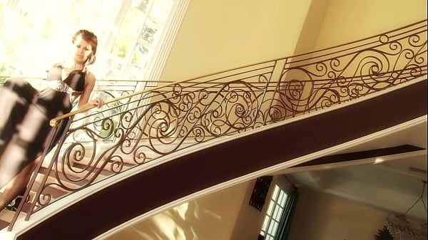 Horny Bitch with Nipple Clamps Admires in the Mirror, Sucks Dick, Rings Her Bells and Moans Like a Bitch During Hot Fucking - Amateur Couple POV Sex