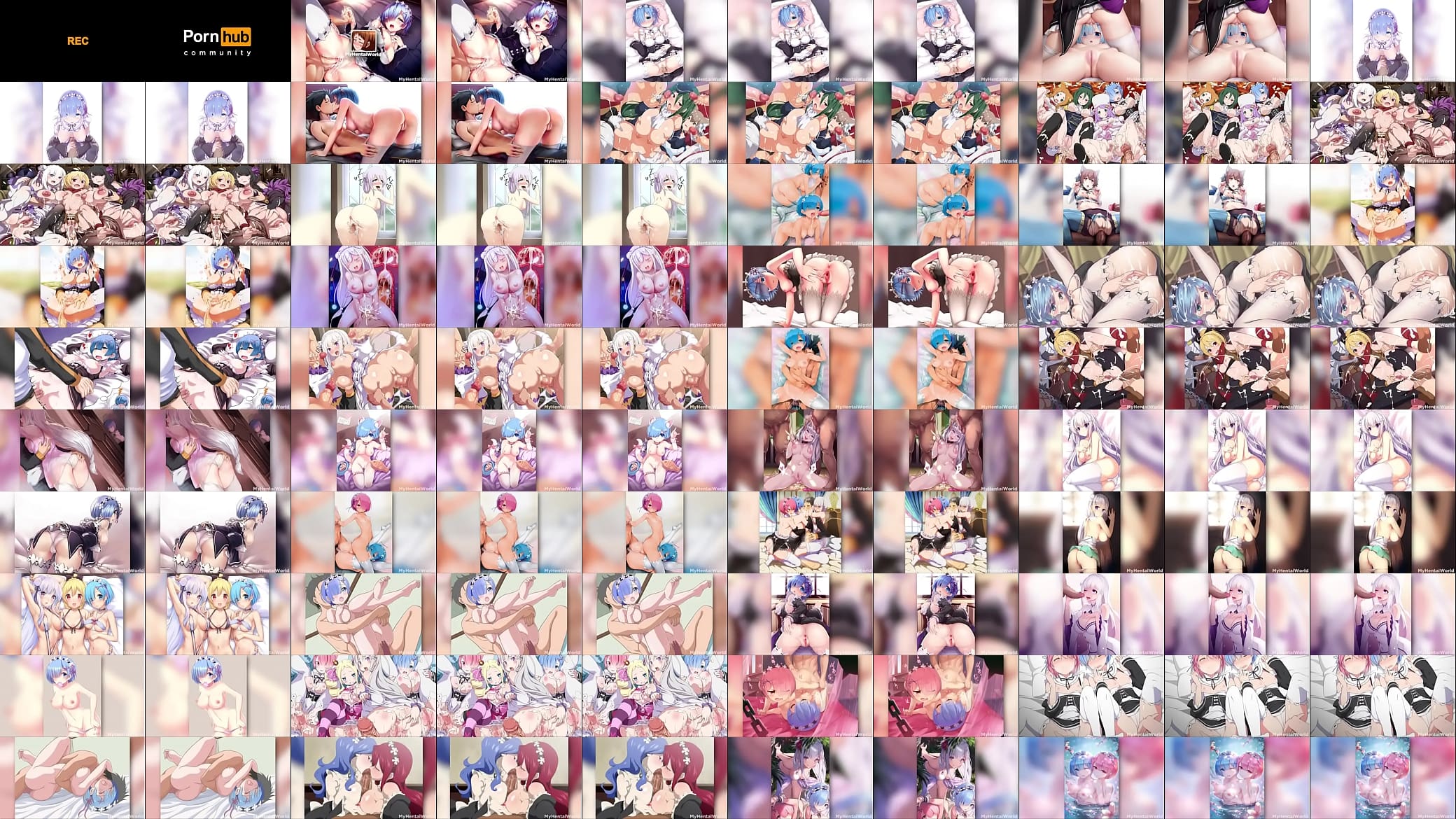 Emilia, Rem, Elsa, Subaru having sex with more guys and gals from Phub 预览图