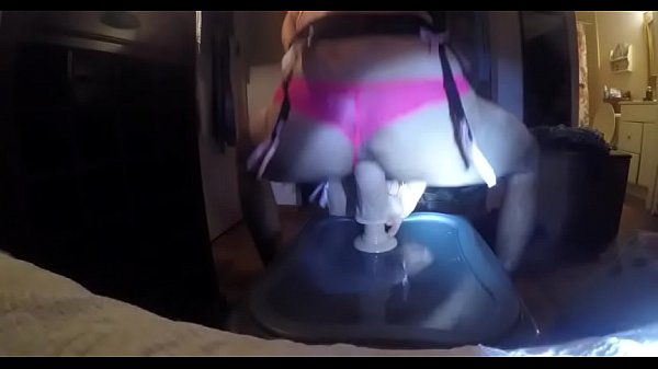 Twink cd riding dildos, piss and cum self facials