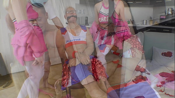 CUCKOLD COACH Made to Watch BUSTY CHEERLEADERS have THREESOME – Part 1