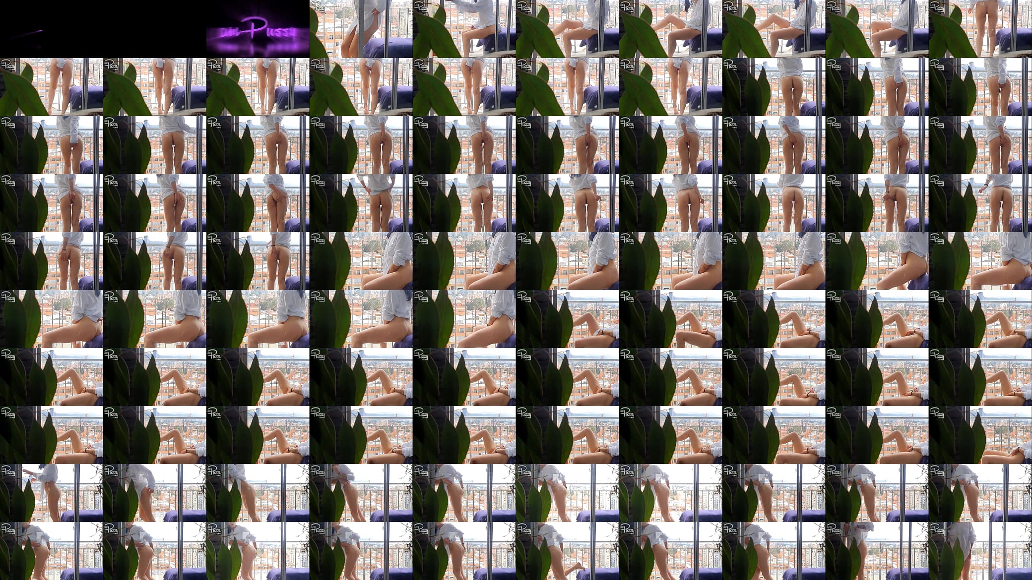 (OUTDOOR) Amateur balcony masturbation of a sexy anonymous babe 预览图