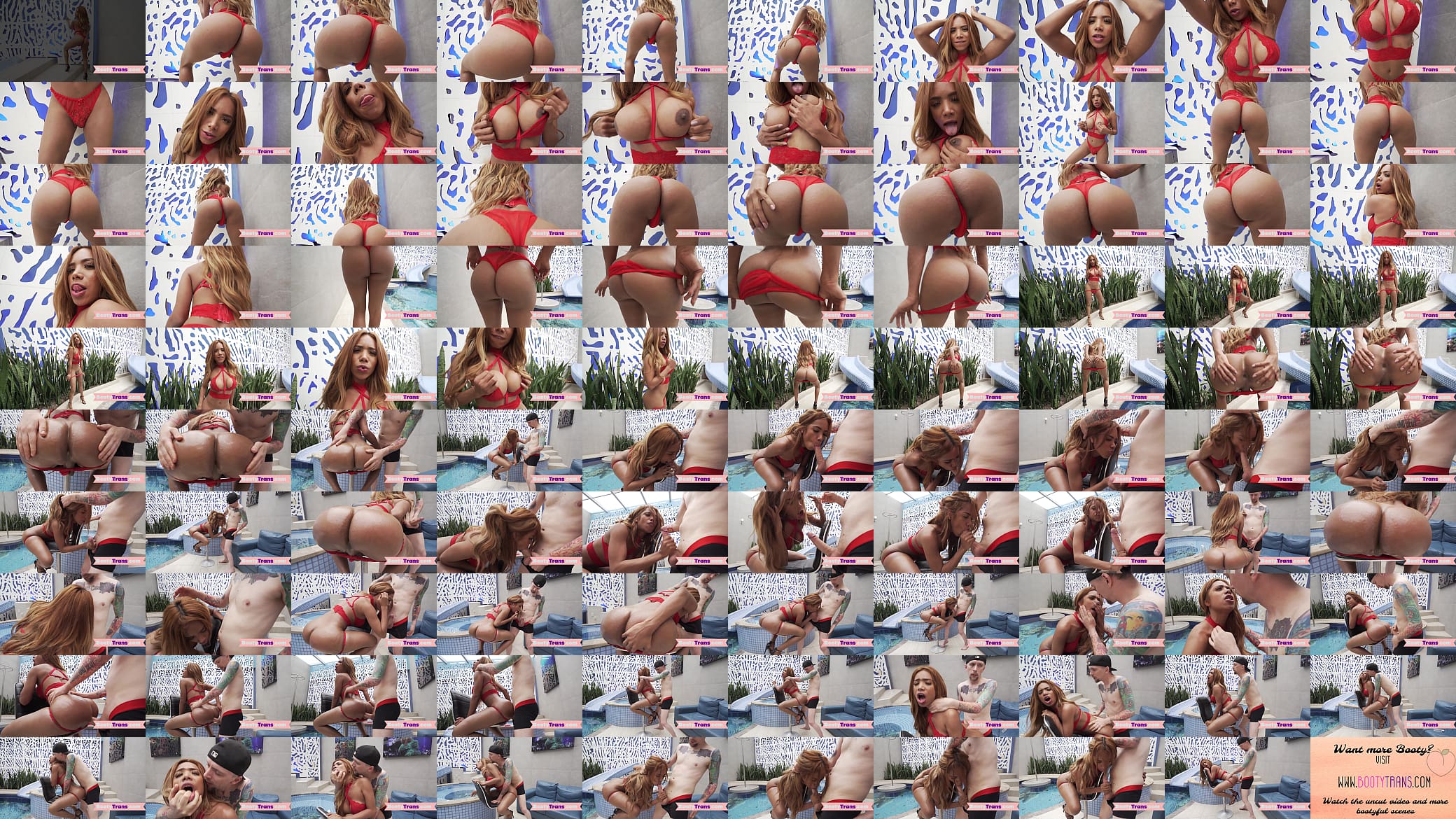 Booty trans teases butt in lingerie before blowjob with bf 预览图