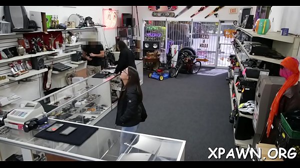 Intensive bimbo dilettante is in the store, getting rammed