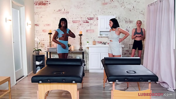 Anniversary turns into interracial lesbian threesome - Ana Foxxx, Kuleana and Skye Blue