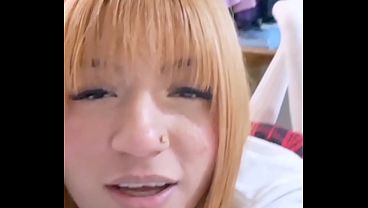 Venezuelan blonde gets fucked live by her boyfriend while doing a TikTok live stream (mobile version)
