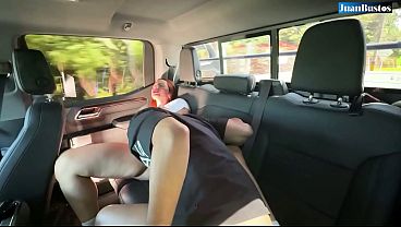 Download Video - Busty Devil Khloe rides her man's big cock in the car until he fills her pussy with hot cum &vert; Juan Bustos ROAD