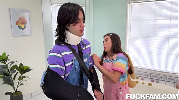 Stepdad Donnie Teaches Amber to Stroke Their Cocks Hard!