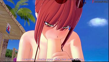 Makima Bikini hot sex on the beach - Chainsaw man | Full & Pov version on Sheer & PTRN: Fantasyking3