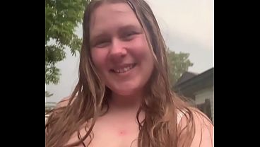 A little more rain and wet white clothes