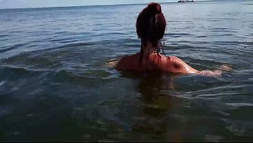 Swimming in Volga river