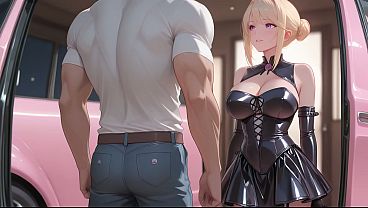 Sylvia caught a guy with a huge cock and fucked him hard. Hentai cosplay of Sylvia van Hossen (AI-generated)