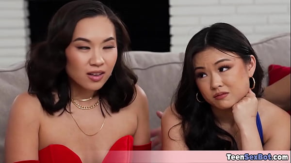 Two asian teens fucked by tricky magicians and looks like they are really enjoying this