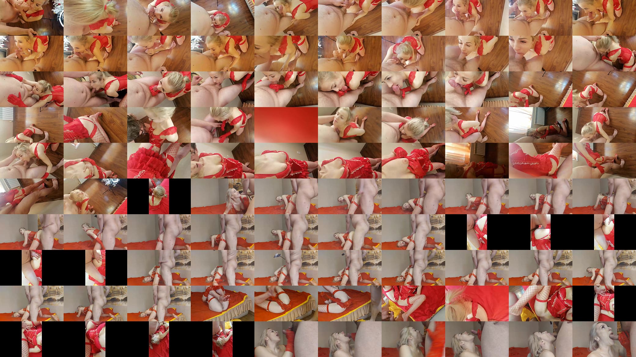 wild on camera. Cock swallowing, pussy fucking. Nice red lingerie. 预览图