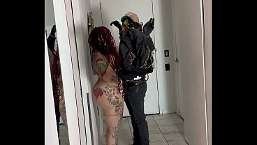 Lighskin Ebony Slut Gets Fucked Out Her Boots Before New Years
