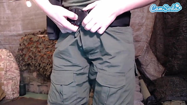 Big Butt Soldier Sucks Dick While Deployed On Live Stream
