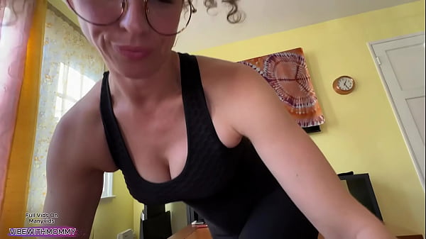 Best friends STEPMOM has a Huge Ass Swallows Dick in Ripped Yoga Pants