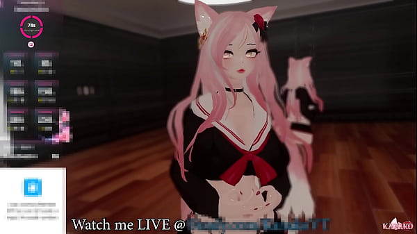 Kanako tries to Talk but her Chat just wants her to Squirt for them!! Catgirl Vtuber Moans and Cums!