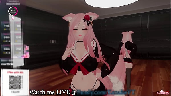 Kanako tries to Talk but her Chat just wants her to Squirt for them!! Catgirl Vtuber Moans and Cums!