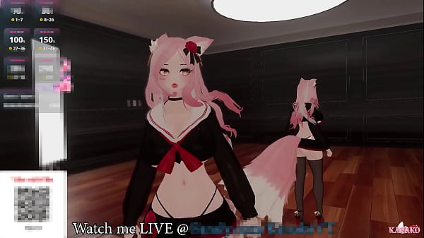 Kanako tries to Talk but her Chat just wants her to Squirt for them!! Catgirl Vtuber Moans and Cums!
