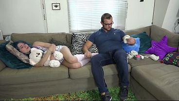 Annoying Teen Step Sister Luna Grey put in bondage for being a bad girl EP