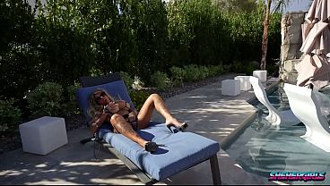 SheHerGirls - Eva Maxim Is a Sexy Pool Girl With A Stiff Cock For Busty Kitana