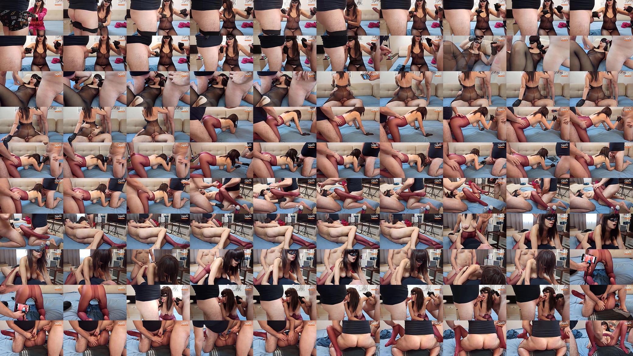 The husband shared his wife with a friend. Threesome. MFM. Cuckold. Full scene 预览图