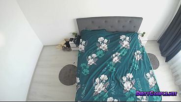 Big tits D cup teen loves to be covered in milk