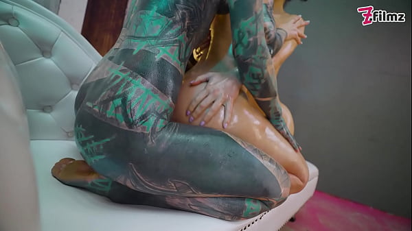 Slippery Synth Oily Lesbian Metal Toy Threesome Thumbnail