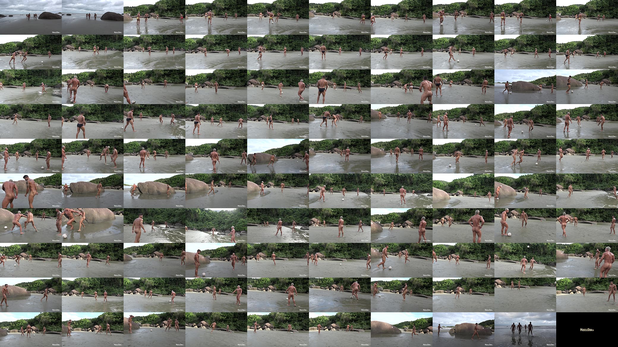 Naked football on the beach 预览图