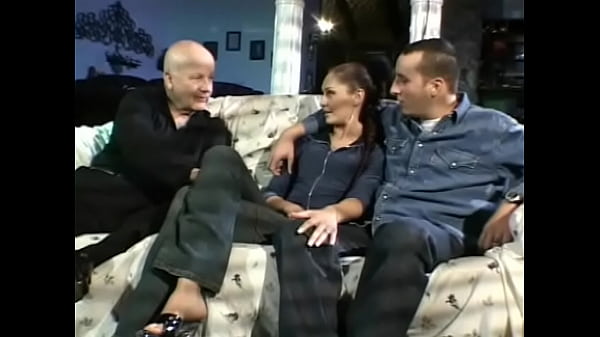 Hot chick rides two cocks