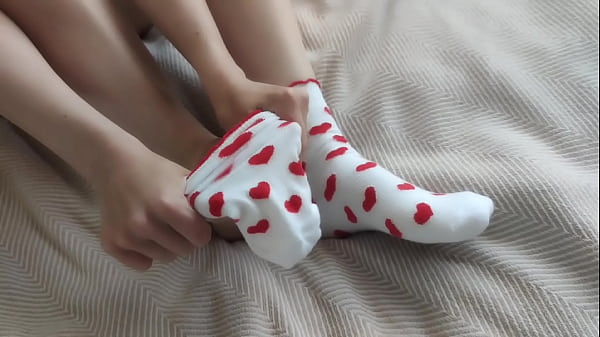 My cute socks are perfect for playing with his dick, oh yes!