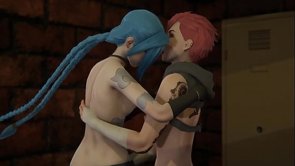 Arcane - Jinx x Vi - Lesbian scissoring and pussy licking