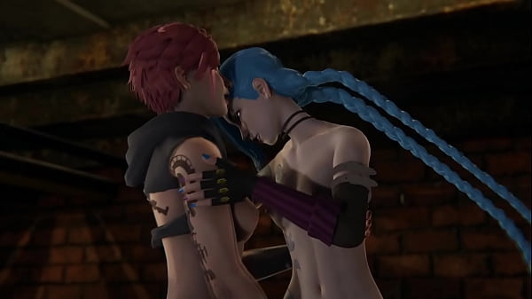 Arcane - Jinx x Vi - Lesbian scissoring and pussy licking