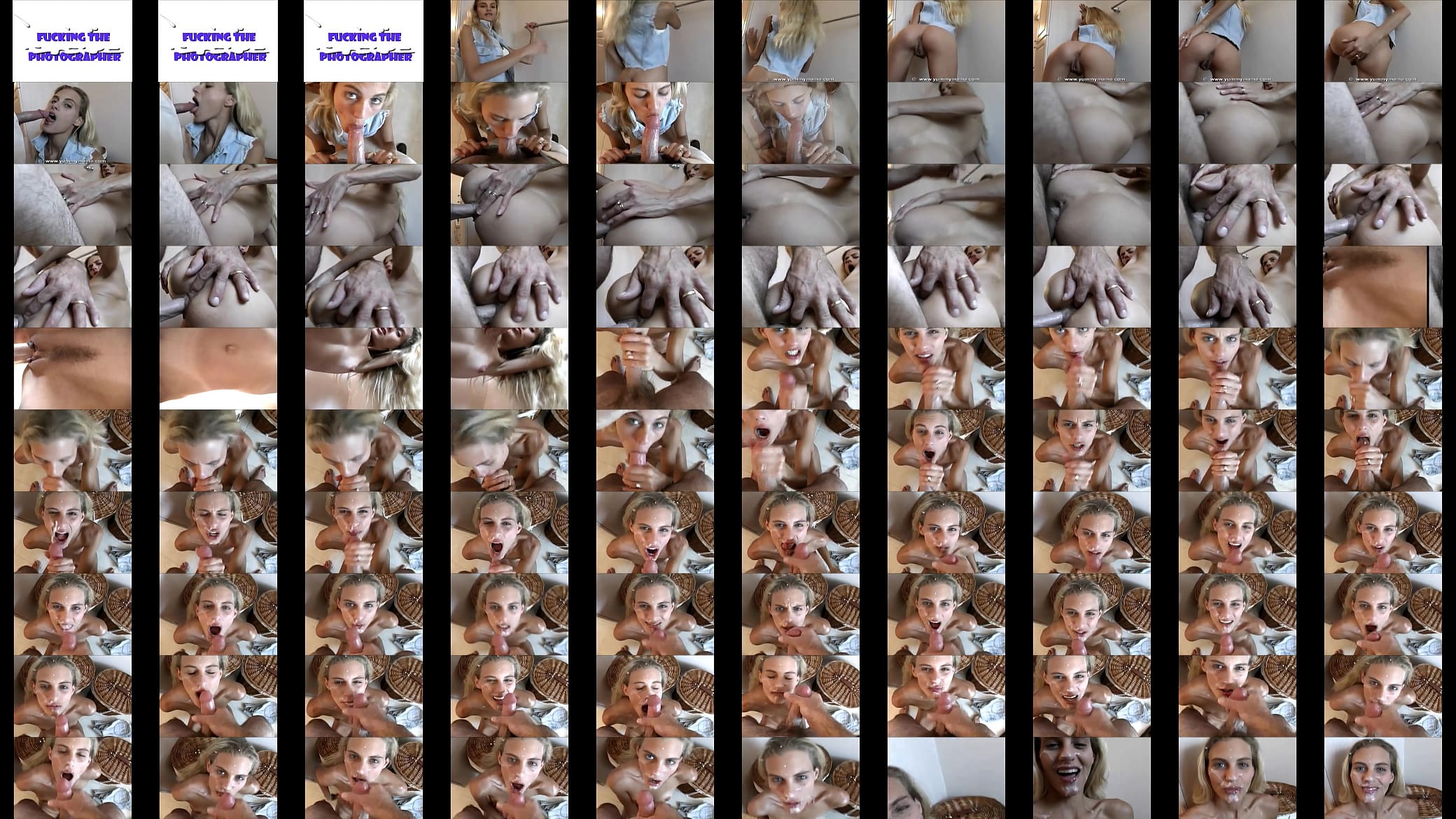 Sexy blonde housewife amateur pornstar sucking and fucking the photographer  Massive cumshot on her face! 预览图