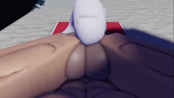 Download Video - Roblox slut is caught and used in a public beach~