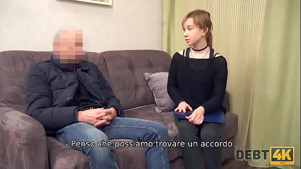 DEBT4k Man comes from Russian debtor and soon drills shaved pussy