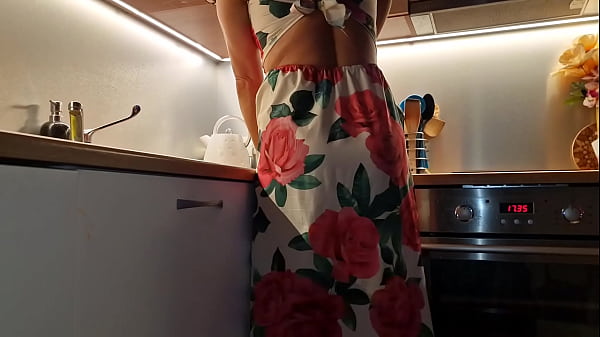 Long Dress, No Mercy &mdash; Raw Kitchen Counter Sex