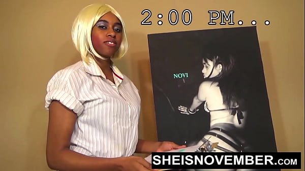 I'm Spreading Slut Secretary Curvy Brown Ass Cheeks In The Office, Cute Young Ebony Admin Sheisnovember Cheeky Undies Pulled Down And Shaved Pussy Spread Wide Open, Kinky Manager Punishing Her Bad Work By Msnovember